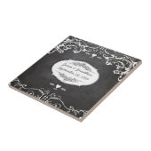 Carreau Mariages à la typographie sur tableau noir (Côté)
