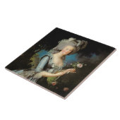 Carreau Marie Antoinette avec un rose, 1783 (Côté)