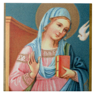 Carreau Marie, de l'Annonciation de F. Lippi (Détail; M 03