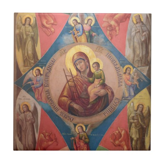 Carreau Marie, Jésus Et Les Anges (Devant)