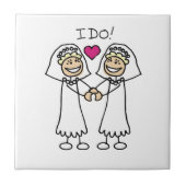 Carreau Mariée Mariage lesbienne (Devant)