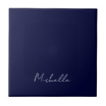 Carreau Marine Bleu Couleur Plaque Moderne Nom Propre Call<br><div class="desc">Ce produit était très bon et j'adore comme il est facile pour la conception de personnaliser. Le design était très simple,  donc je suis très heureux quand je crée.</div>