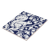 Carreau Marine Bleu écureuil blanc Forêt Animaux (Côté)