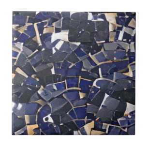 Carreau Marine bleu noir angle mosaïque marocaine motif