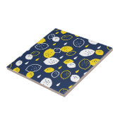 Carreau Marine Blue Lemon Art - Refresh Citrus Design (Côté)