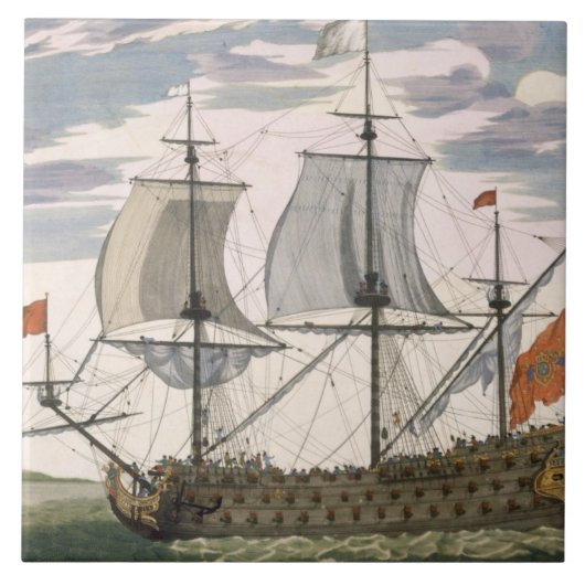 Carreau Marine britannique : un bateau de premier ordre (Devant)