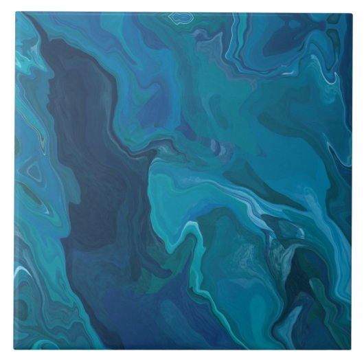 Carreau Marine côtière bleu turquoise gradient fluide mode (Devant)