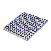 Carreau Marine marocaine Espagnole Tile Bleu Blanc Jaune (Côté)