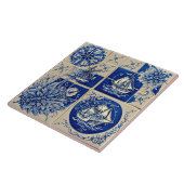 Carreau Marine Vie art traditionnel céramique no 9 (Côté)