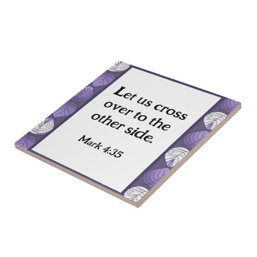 Carreau Mark 4:35 Feuilles de tête de poisson Lilac (Côté)