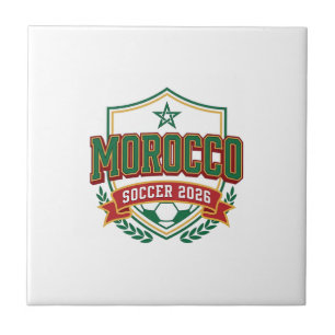 Carreau Maroc Football 2026 Football Gras Pays Typographie