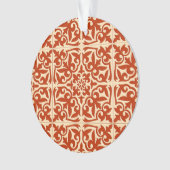 Carreau marocain - corail orange et pêche (devant)