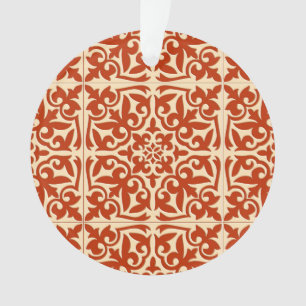 Carreau marocain - corail orange et pêche