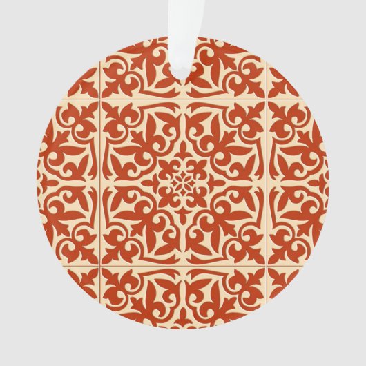 Carreau marocain - corail orange et pêche (devant)