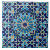 Carreau Marocain Mosaic Blues et or (Devant)