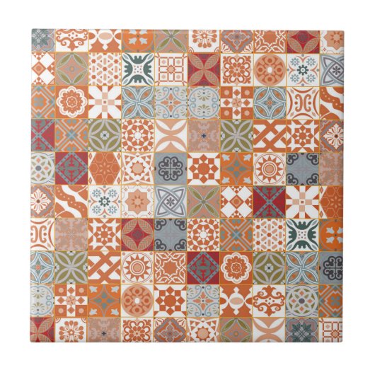 Carreau marocain orange (Devant)