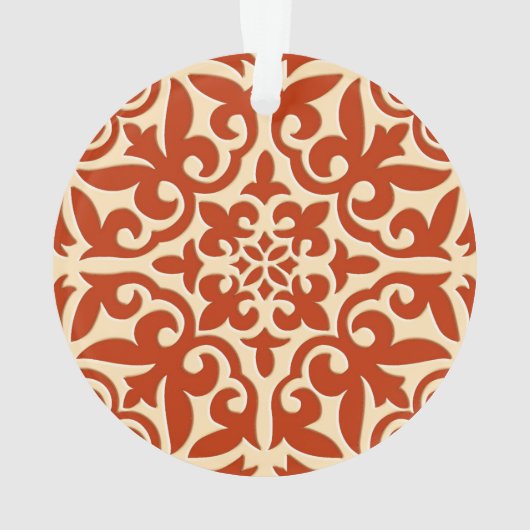 Carreau marocain - orange corail et pêche (dos)