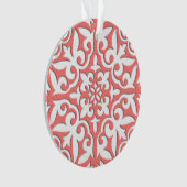 Carreau marocain - rose corail et blanc (devant)