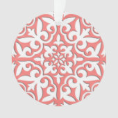 Carreau marocain - rose corail et blanc (devant)