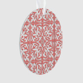 Carreau marocain - rose corail et blanc (devant)