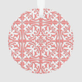 Carreau marocain - rose corail et blanc (dos)