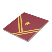Carreau Maroon Gold Diagonal Stripes Star Modern Graphisme (Côté)