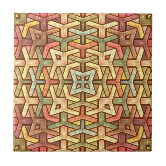 Carreau Marqueterie en bois d'arc-en-ciel (Devant)