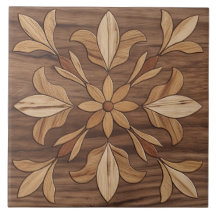 Marqueterie Fleur-de-Lis Aspect Bois