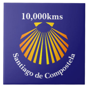Carreau marqueur de distance coquille Saint-Jacques Camino