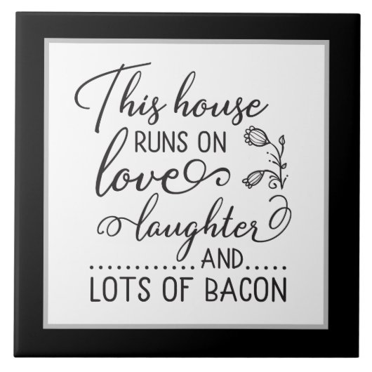 Carreau marrant Kitchen mot art bacon (Devant)