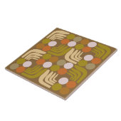 Carreau Marron Orange Vert Bohème (Côté)