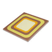 Carreau Marron Rétro Jaune Orange Beige (Côté)