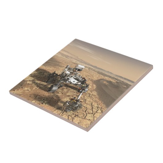 Carreau Mars 2020 Rover Sur La Surface De Mars. (Côté)