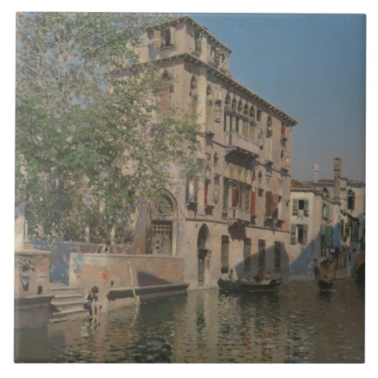 Carreau Martin Rico y Ortega - Un canal à Venise (Devant)