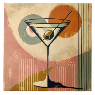 Carreau Martini d'art moderne du milieu du siècle