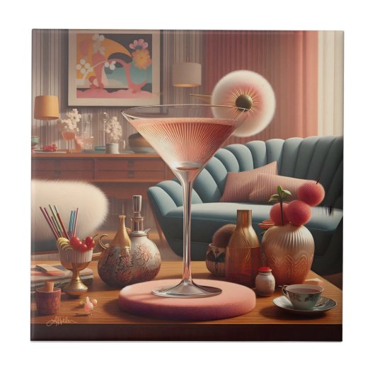 Carreau Martini Fleur de Cerisier Atomique (Devant)