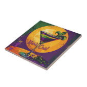 Carreau Martini Fleur de Lis Mardi Gras Milieu du Siècle C (Côté)