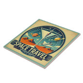 Carreau Martini Space Travel 1957 New Worlds Logo (Côté)