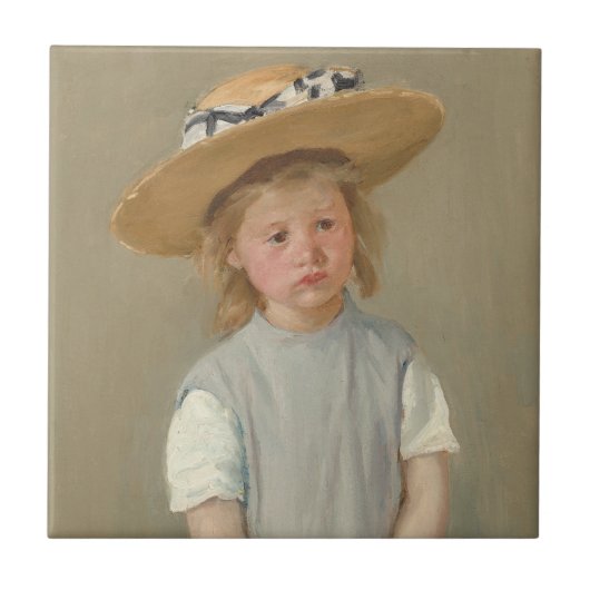 Carreau Mary Cassatt - Enfant en paille Casquette (Devant)