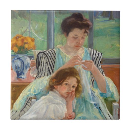 Carreau Mary Cassatt - Jeune Mère Cousant (Devant)