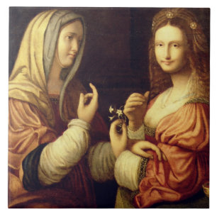 Carreau Mary et Martha (huile sur le panneau)