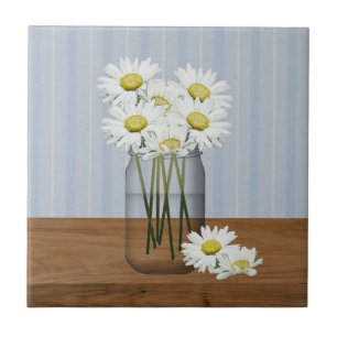 Carreau Mason Jar De Daisies Carrelage