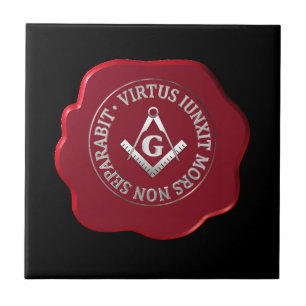 Carreau Masonic sceau de cire