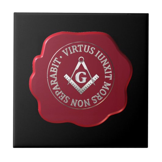 Carreau Masonic sceau de cire (Devant)