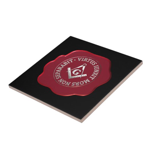 Carreau Masonic sceau de cire (Côté)