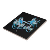 Carreau Masque bleu Mardi Gras (Côté)
