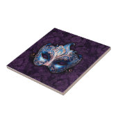Carreau Masque de masquerade bleu élégant (Côté)