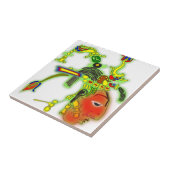 Carreau Masque de peinture amusant visage tribal (Côté)