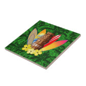 Carreau Masque et planches de surf de Tiki (Côté)