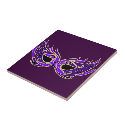 Carreau Masque masqué royal violet (Côté)